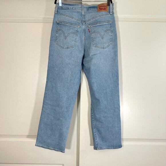 Levi's Ribcage Straight Ankle Hidden Button Fly Jeans 29 - Picture 6 of 16